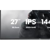 iiyama G-Master GB2741QSU-B1 Black Hawk, Gaming-Monitor 68.6 cm (27 Zoll), schwarz (matt), QHD, IPS, HDMI, DP, G-Sync komp., USB-Hub, Höhenverstellung, 144Hz Panel