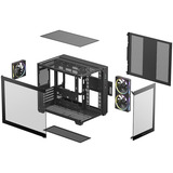 DeepCool CG330 3F, Tower-Gehäuse schwarz, Panorama-Design