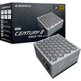 Montech MONTECH CENTURY II 750, PC-Netzteil silber, 1x 12-Pin High Power GPU, 4x PCIe, Kabelmanagement, 750 Watt