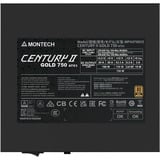 Montech MONTECH CENTURY II 750, PC-Netzteil silber, 1x 12-Pin High Power GPU, 4x PCIe, Kabelmanagement, 750 Watt