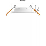 Philips Hue Hue White & Color Ambiance Slim Einbauleuchte 90 mm, LED-Leuchte weiß, 3er-Pack