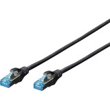 Digitus Patchkabel CAT 5e SF/UTP 0,5m schwarz, 0,5 Meter