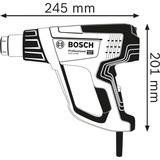 Bosch Professional Heißluftgebläse GHG 23-66 Professional + 5-teilges Zubehör blau/schwarz, 2.300 Watt, L-BOXX
