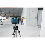 Bosch Professional Rotationslaser GRL 300 HVG Professional, mit Halterung blau/schwarz, grüne Laserlinie, mit Laser-Empfänger LR 1, im Koffer
