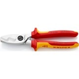 KNIPEX Kabelschere 95 16 200 , Schneid-Zange für Cu- und Al-Kabel, Doppelschneide, VDE