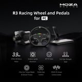 MOZA R3 Racing Wheel and Pedals, Lenkrad schwarz, für PC