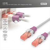 Digitus Farbclips für Patchkabel - Gemischt (je 20 Stück), Kabelclip mehrfarbig, 100 Stück