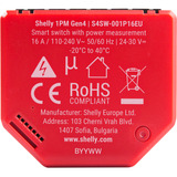 Shelly 1PM Gen4, Relais rot, 2er Pack