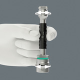 Wera 8100 SA 15 Zyklop Comfort Knarrensatz, 1/4", Werkzeug-Set schwarz/grün, 28-teilig, Comfort-Knarre mit Umschalthebel