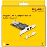 DeLOCK PCI Express x2 Karte zu 2 x RJ45, LAN-Adapter 