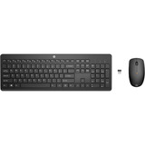 HP 235 Wireless-Maus und -Tastatur (kombiniert), Desktop-Set schwarz, DE-Layout, Plunger