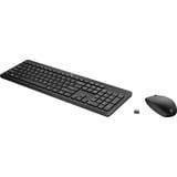 HP 235 Wireless-Maus und -Tastatur (kombiniert), Desktop-Set schwarz, DE-Layout, Plunger