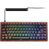 Sharkoon SKILLER SGK50 S3 Wood PBT, Gaming-Tastatur holz/schwarz, DE-Layout, Gateron G Pro 3.0 Yellow
