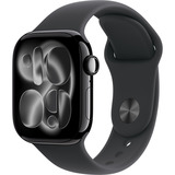 Apple Watch Series 11, Smartwatch grau, Aluminium, 42 mm, Sportarmband schwarz S/M