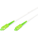 Digitus Glasfaser-Simplex-Patchkabel, stahlarmiert, Singlemode, SC/APC > SC/APC weiß, 20 Meter