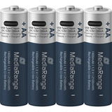 MediaRange USB-C Li-Ion Akku, Mignon AA I 1.5V | 1400 mAh, 4erPack 4 Stück