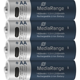 MediaRange USB-C Li-Ion Akku, Mignon AA I 1.5V | 1400 mAh, 4erPack 4 Stück