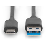 Digitus USB 3.2 Gen 1 Anschlusskabel USB-A > USB-C schwarz, 1 Meter, PD, Laden mit bis zu 60 Watt