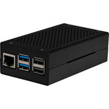 Joy-IT Aluminiumgehäuse für Raspberry Pi 5 M2-HAT  schwarz, inkl. aktiven Kühler