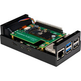 Joy-IT Aluminiumgehäuse für Raspberry Pi 5 M2-HAT  schwarz, inkl. aktiven Kühler