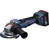Bosch Akku-Winkelschleifer GWS 18V-11PS Professional solo, 18Volt blau/schwarz, ohne Akku und Ladegerät, mit Vibration Control-Zusatzhandgriff 