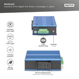 Digitus 4 Port Gigabit PoE Industrial, Unmanaged, Switch 