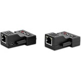 Lindy DVI-D Single Link Extender, DVI Erweiterung schwarz, 70m, Cat.6 