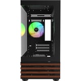 Thermaltake View 170 WS ARGB Black, Tower-Gehäuse schwarz/holz, Tempered Glass x 2, Holz-Struktur