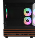 Thermaltake View 170 WS ARGB Black, Tower-Gehäuse schwarz/holz, Tempered Glass x 2, Holz-Struktur