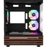 Thermaltake View 170 WS ARGB Black, Tower-Gehäuse schwarz/holz, Tempered Glass x 2, Holz-Struktur