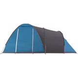 Coleman Kuppelzelt Waterfall 5 blau/grau, mit Tunnelanbau, Modell 2025