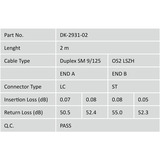 Digitus LWL Patchkabel, Duplex, LC > ST Stecker, Singlemode OS2 gelb, 2 Meter