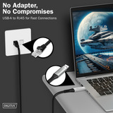 Digitus USB-A 3.2 Gen1 > RJ-45 Ethernet Kabel, 1Gbit/s, Adapter schwarz, 10 Meter, 10/100/1.000Mbit/s