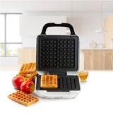 Domo Tasty Waffle XL, Waffeleisen weiß/edelstahl, 900 Watt