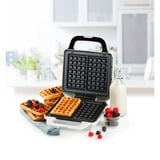 Domo Tasty Waffle XL, Waffeleisen weiß/edelstahl, 900 Watt