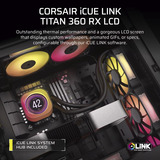Corsair iCUE LINK TITAN 360 RX LCD RGB Generalüberholt, Wasserkühlung schwarz