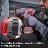 EINHELL Professional Akku-Schlagbohrschrauber TP-CD 18/70 Li-i BL - Solo, 18Volt schwarz/rot, ohne Akku und Ladegerät