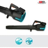 GARDENA Akku-Laubbläser PowerJet 18V Ready-To-Use-Set grau/türkis, Li-Ion Akku 2,5Ah P4A, POWER FOR ALL ALLIANCE