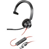 Poly Blackwire 3310, Headset schwarz, Mono, USB-C