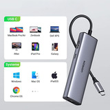 UGREEN CM512 7-in-1 USB-C Hub, Dockingstation silber