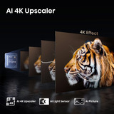 Hisense 43E77Q Pro, QLED-Fernseher 108 cm (43 Zoll), schwarz, UltraHD/4K, Triple Tuner, USB Recording, Time Shift, 144Hz Panel