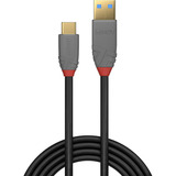 Lindy USB 3.2 Typ A an C Kabel, Anthra Line grau, 2m, 5A PD