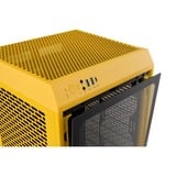 Thermaltake The Tower 200 Bumblebee, Tower-Gehäuse dunkelgelb, Tempered Glass