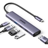 UGREEN CM478 5-in-1 USB-C Hub, Dockingstation silber