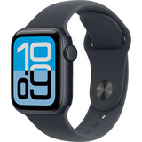 Apple Watch SE 3, Smartwatch schwarz, Aluminium, 40 mm, Sportarmband Mitternacht S/M, Cellular
