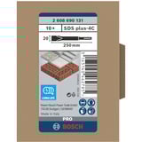 Bosch Flachmeißel SDS-Plus, 20mm x 250mm 10 Stück