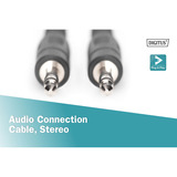 Digitus Audio-Anschlusskabel 3,5mm Klinke, Stereo schwarz, 1,5 Meter