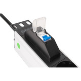 Digitus Steckdosenleiste 19" PDU mit Aluminiumprofil, 7-fach schwarz/aluminium, 1,80 Meter Kabel, 1 HE, mit Leitungsschutzschalter