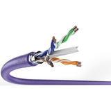 Digitus Professional Cat.6 F/UTP Verlegekabel simplex, Cca violett, 100 Meter Rolle