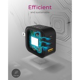 ICY BOX 3-Port Steckerladegerät IB-PS103-PD, USB-A + 2x USB-C schwarz, PD 3.0 65W + QC 3.0 36W